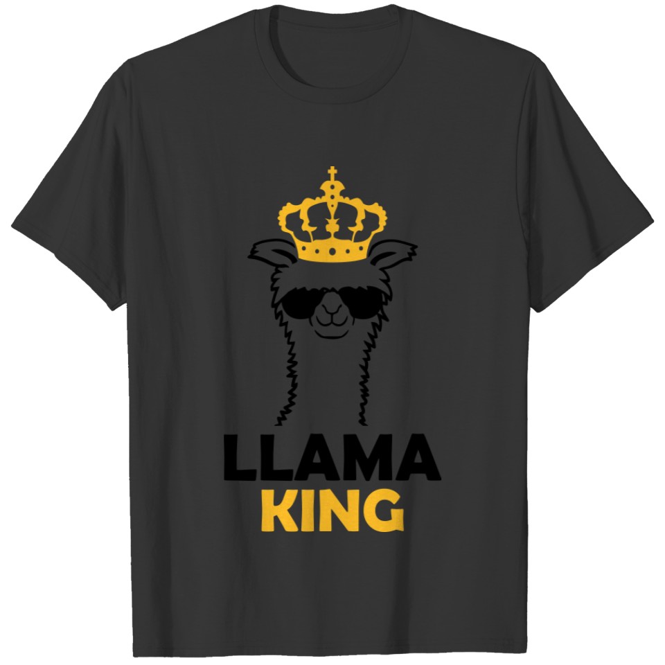 Llama King funny boss T Shirts