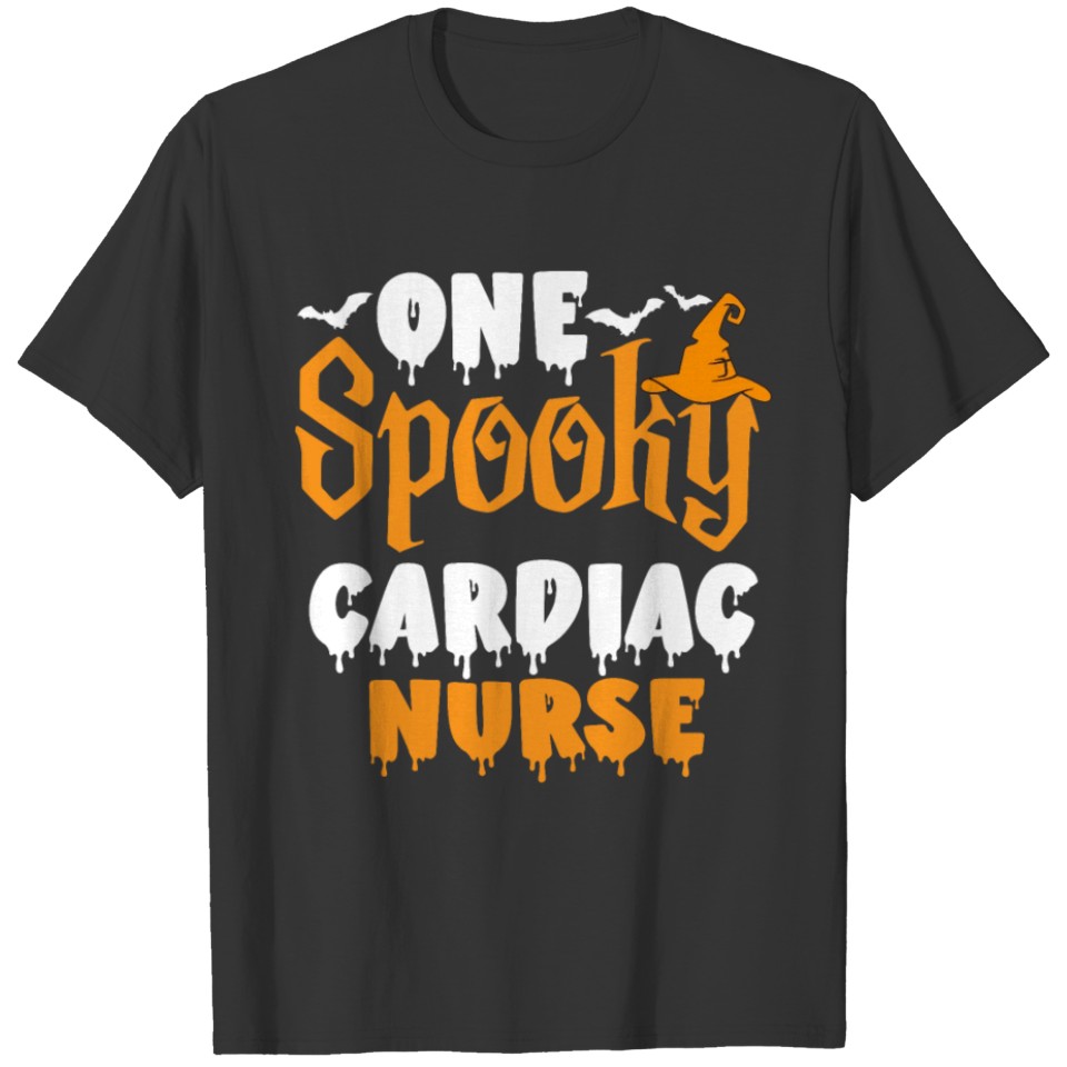 One Spooky Cardiac Nurse Funny Creepy Halloween Wi T Shirts
