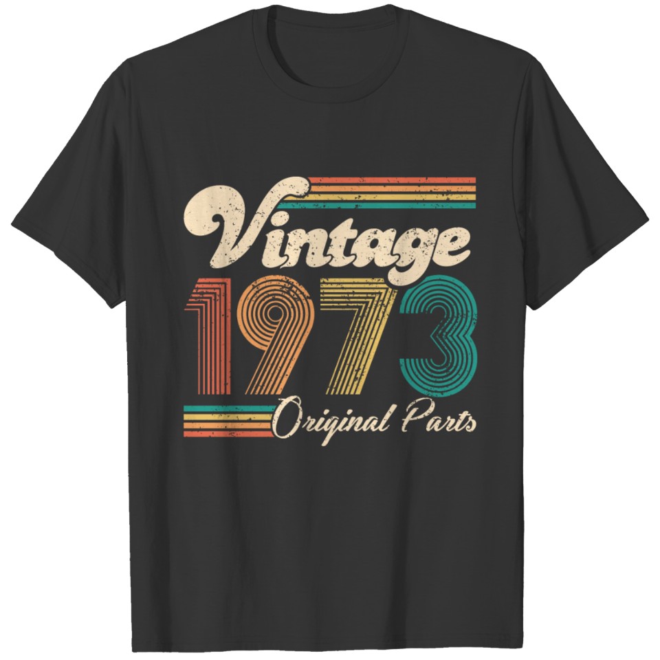 Vintage 1973 50th Birthday gift Retro Men Women T Shirts