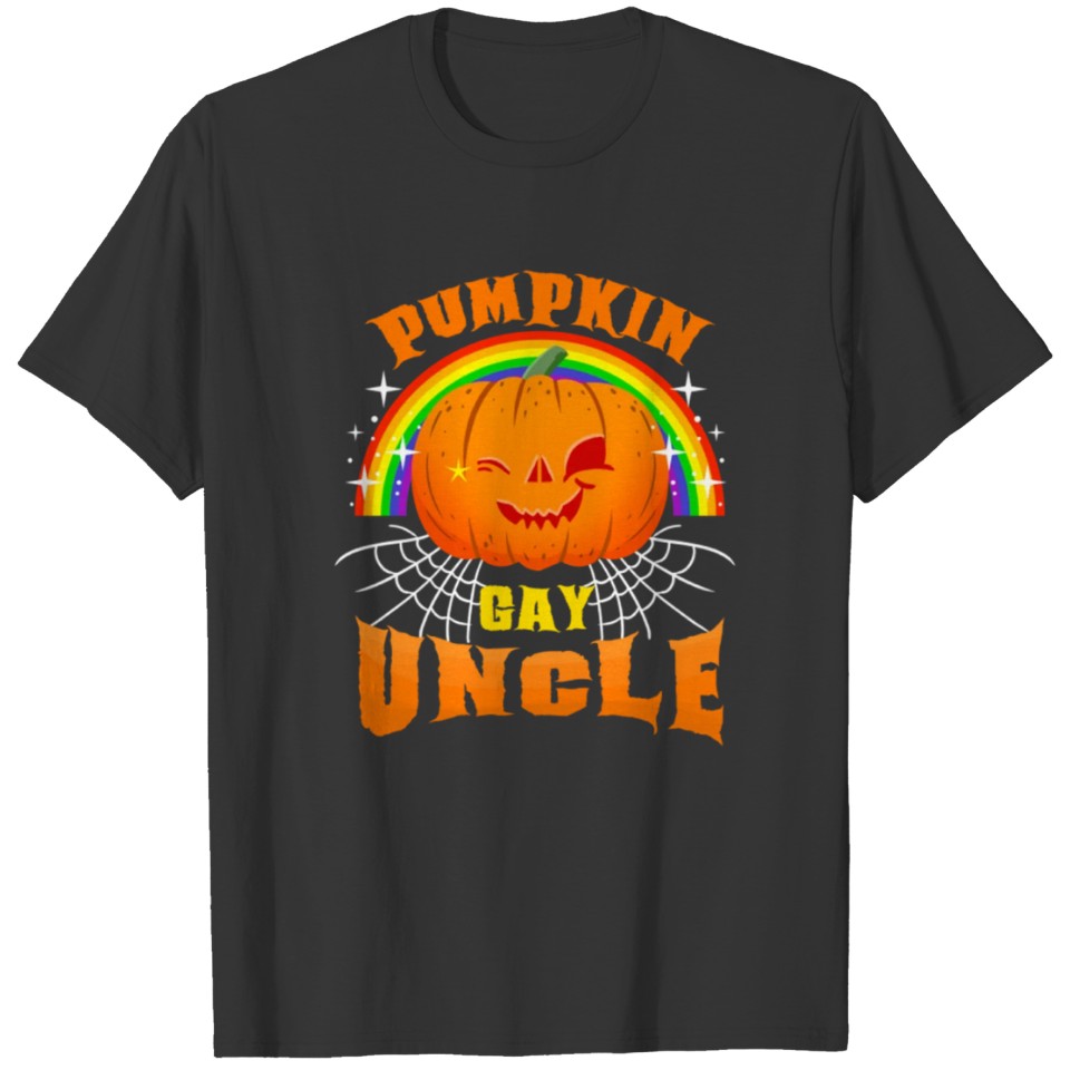 Pumpkin Gay Uncle For Halloween T Shirts