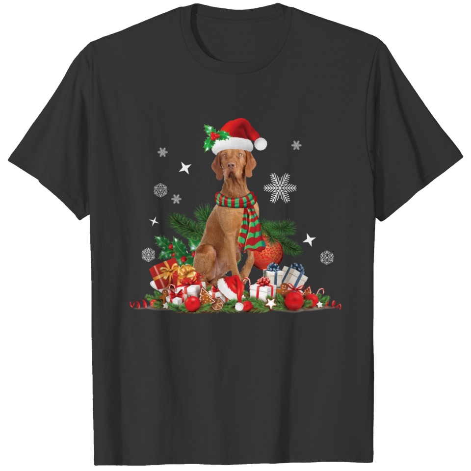 Christmas Hungarian Vizsla Dog T Shirts