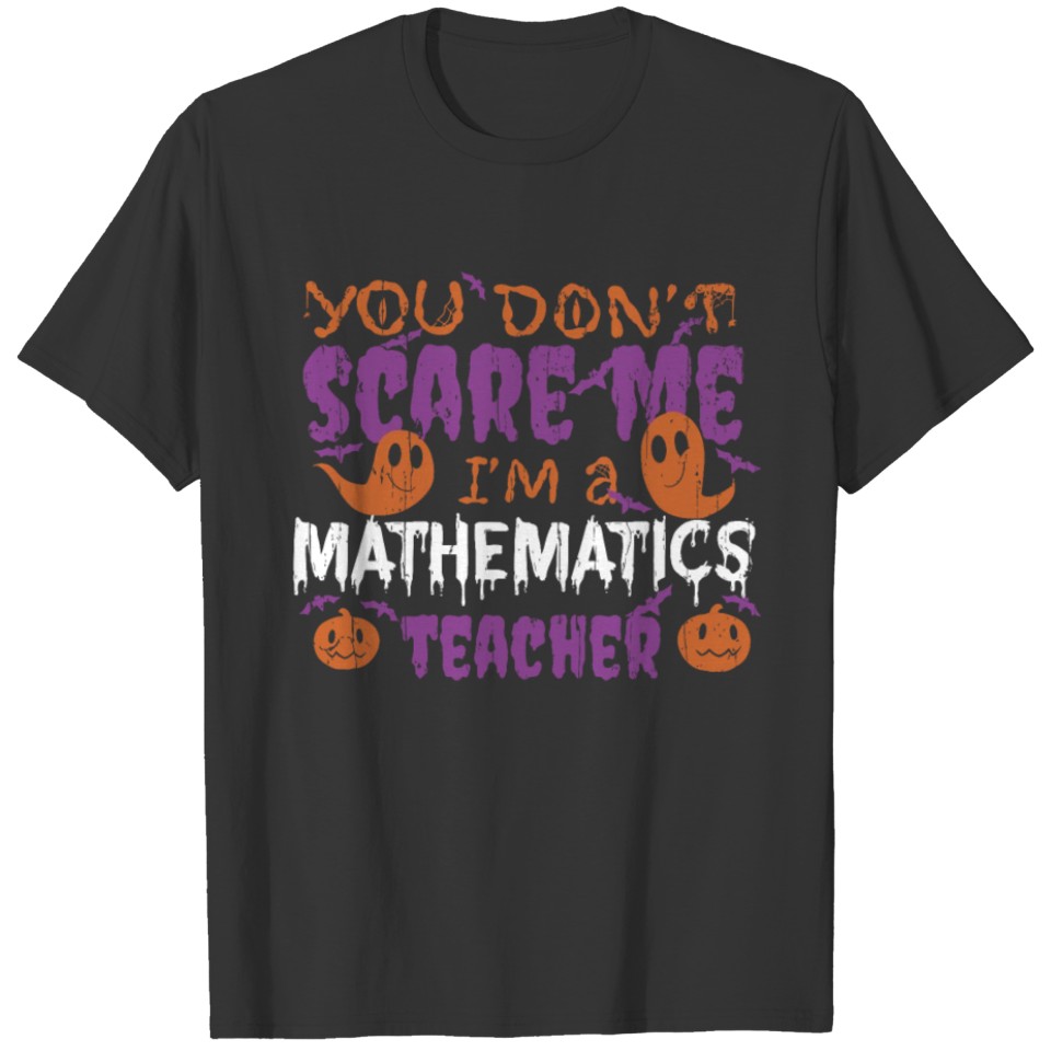Ghost Pumpkin Mathematics Teacher Halloween T Shirts