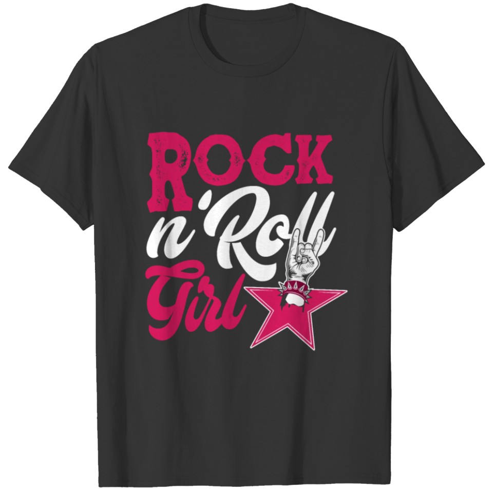 Guitar Rock And Roll Girl T Shirts
