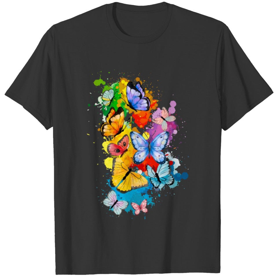 Beautiful Butterflies Garden Womens Butterfly T Shirts