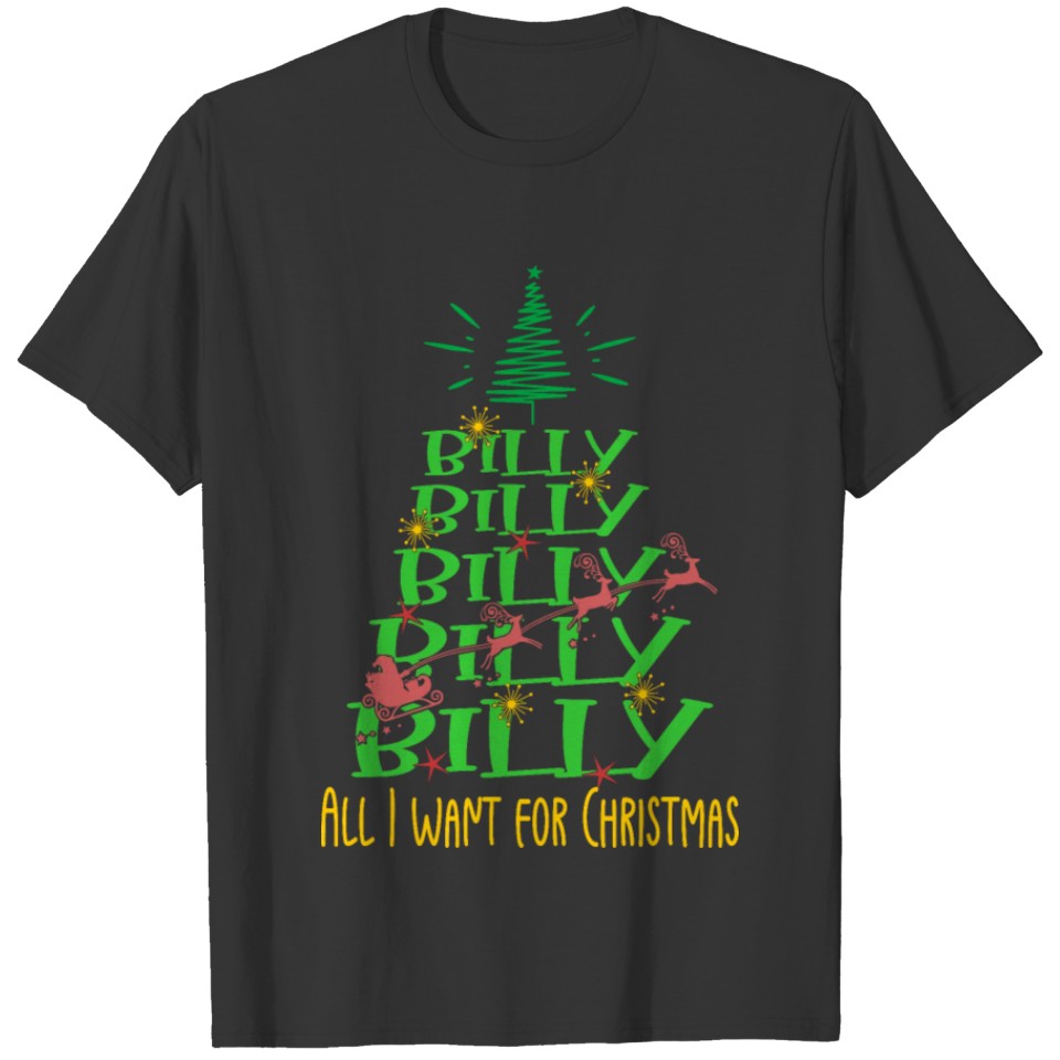 Billy Christmas Dog breed Christmas Tree T Shirts