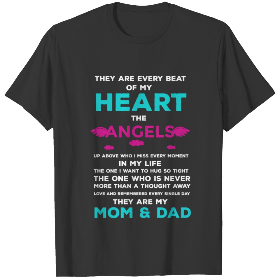 Mom _ Dad My Angels Vintage Memories of Parents T Shirts