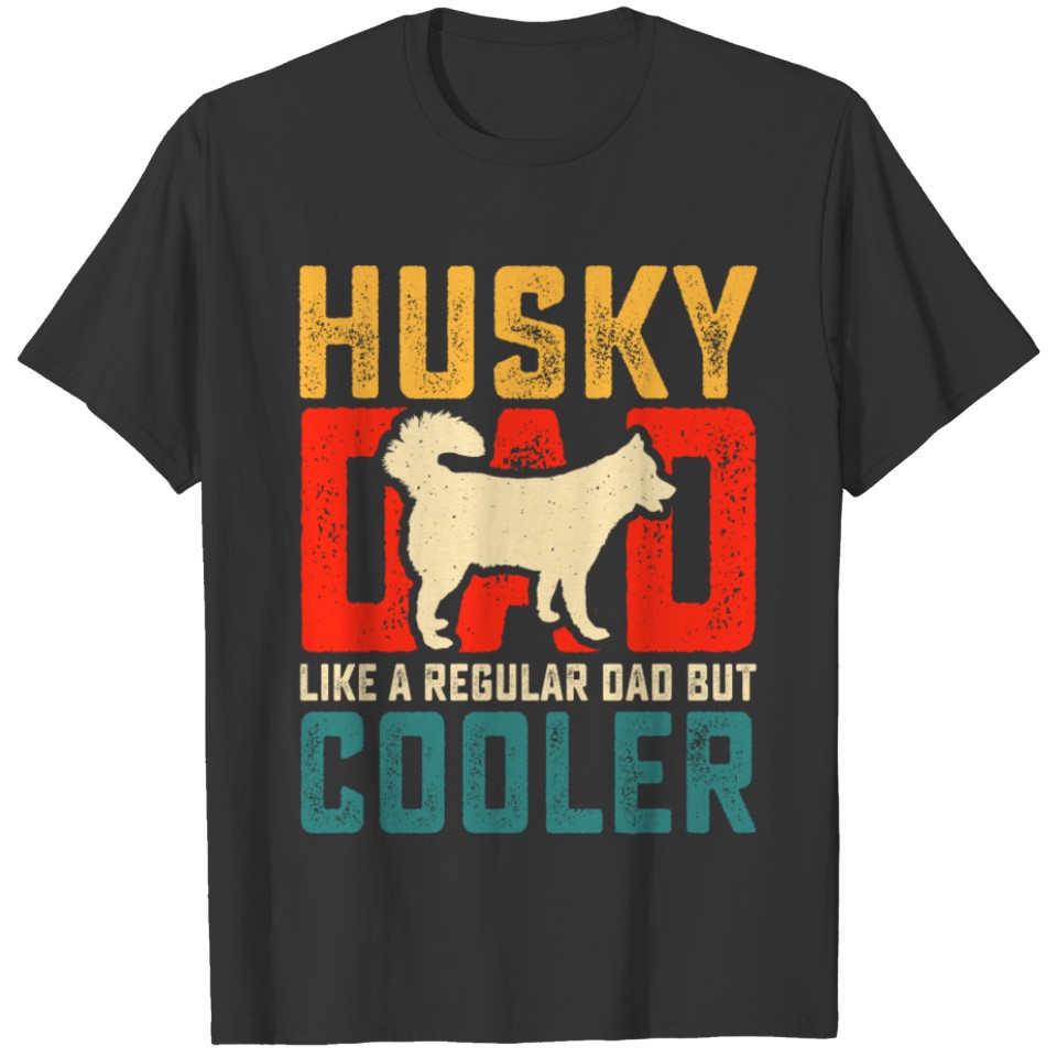Cute Siberian Husky Dad Father's Day T Shirts