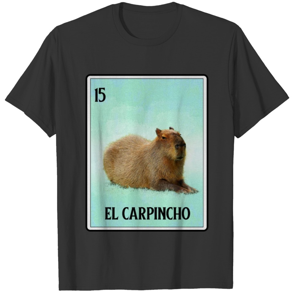 El Carpincho Mexican Capybara Cards Funny Rodent T Shirts