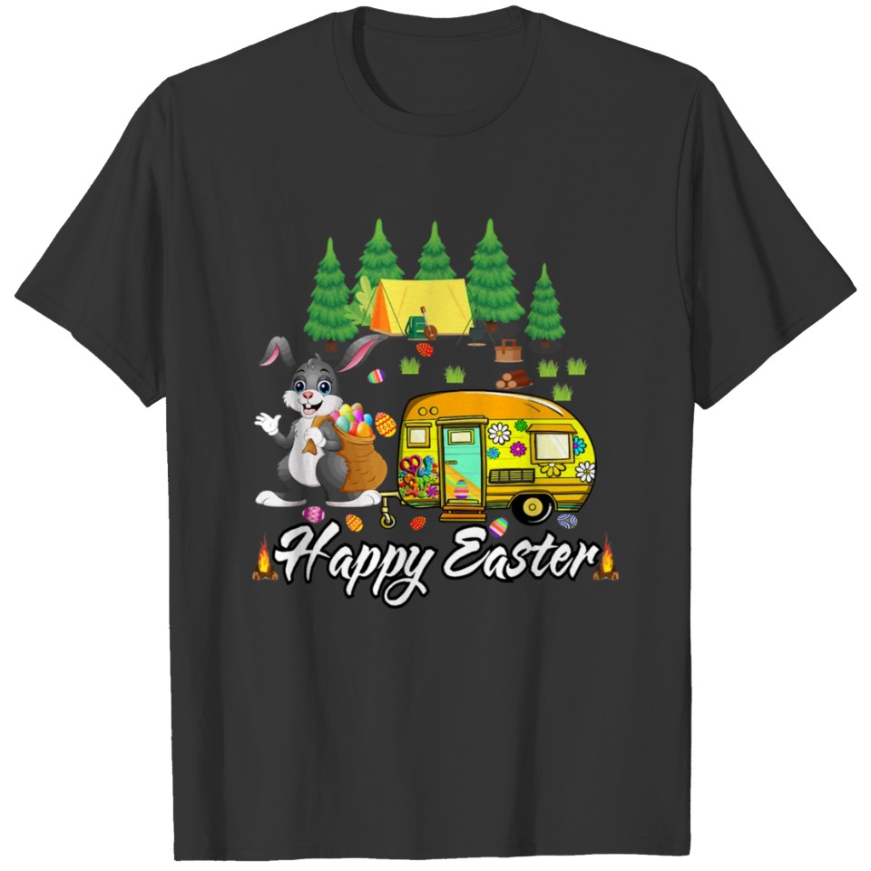 Happy Easter Camping Van T Shirts