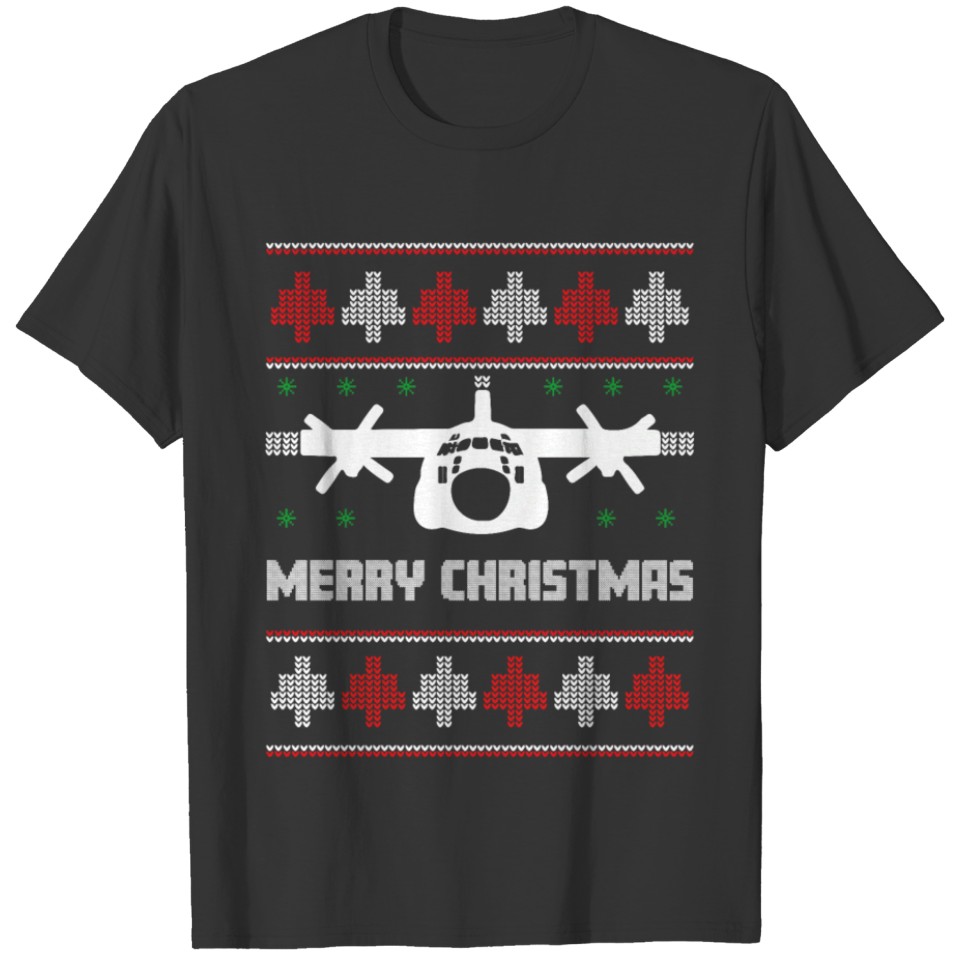 C-130 Hercules Airplane Christmas Ugly Sweater T Shirts