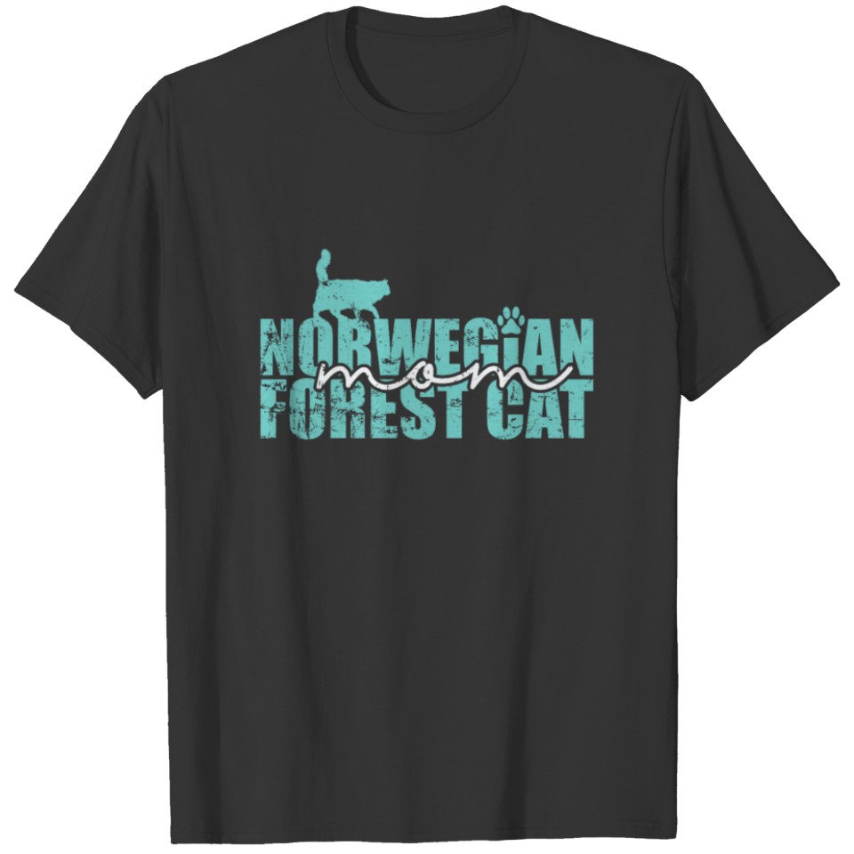 Norwegian Forest Cat Mom Pet Male Cat T Shirts