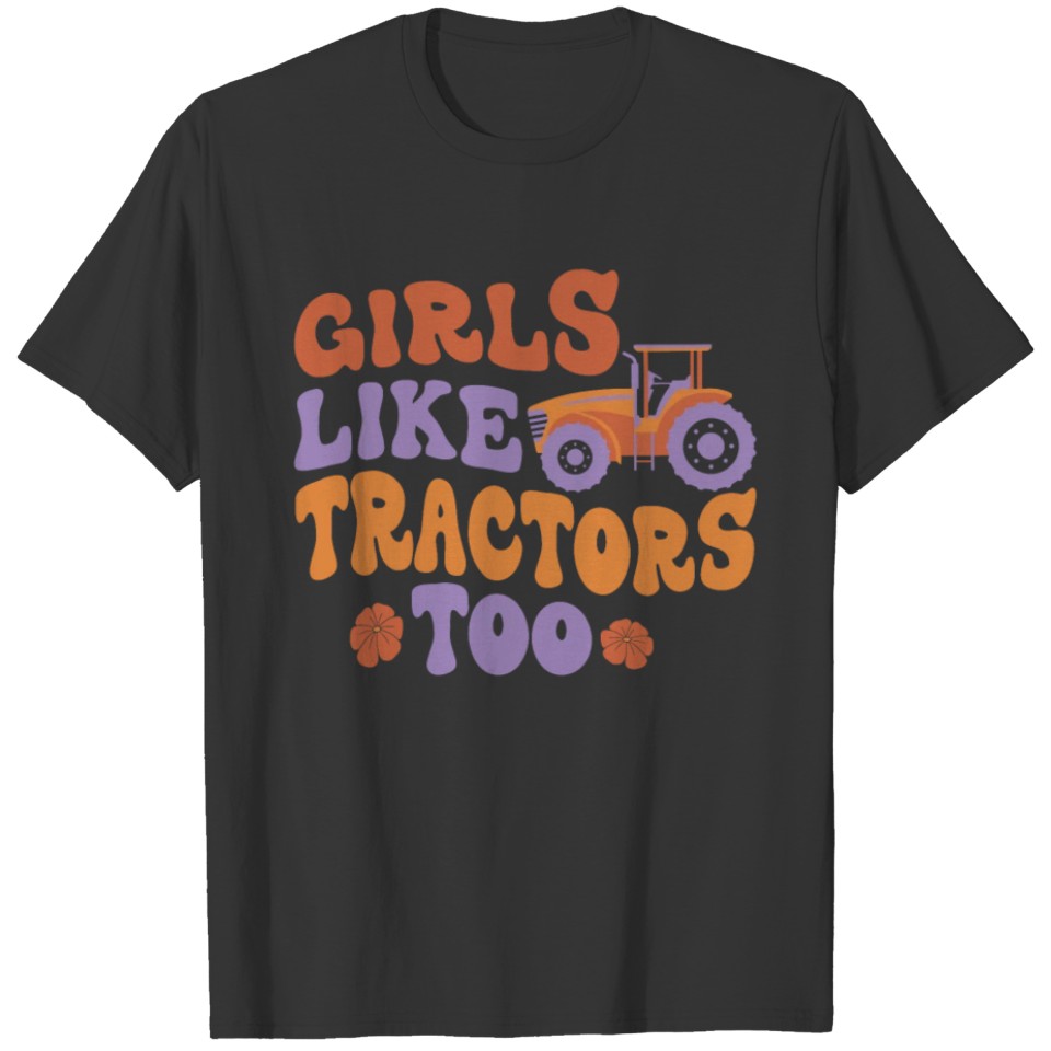 Farming Farmer Girl Tractor T Shirts