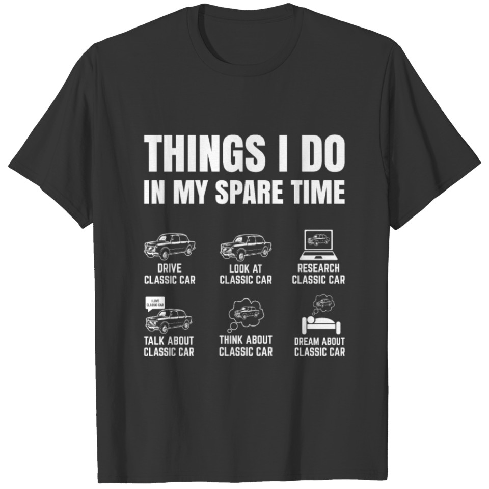 Car Parts Mechanic Classic Cars Track Racing Sport T Shirts