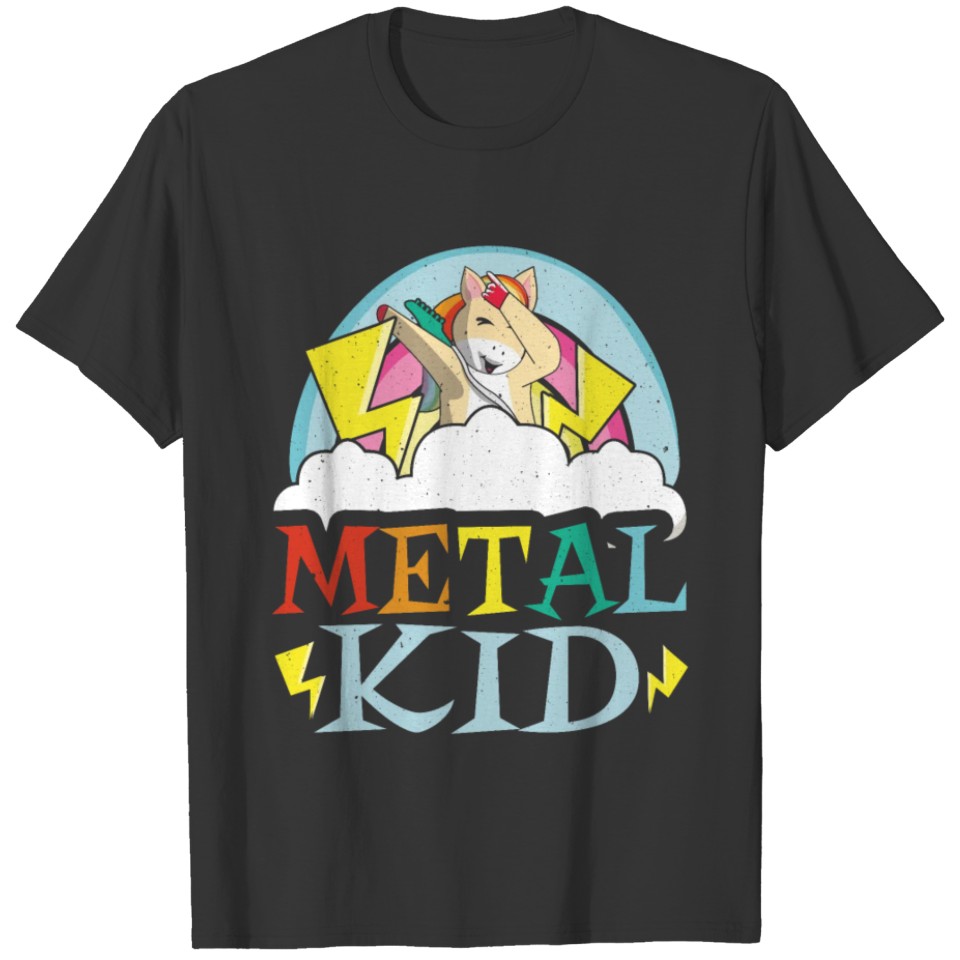 Guitar Metal Kid Music Rock Dab Unicorn Kawaii T Shirts