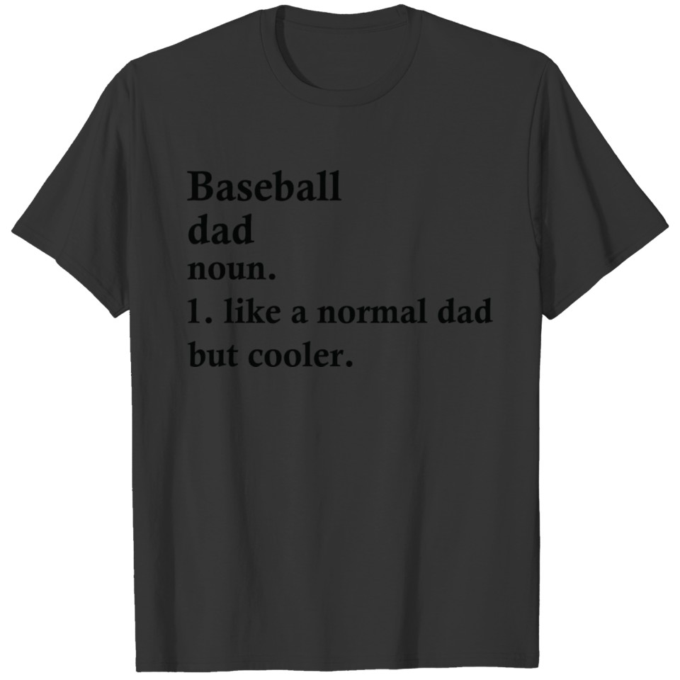 Baseball Dad Funny Double Play Definition T Shirts