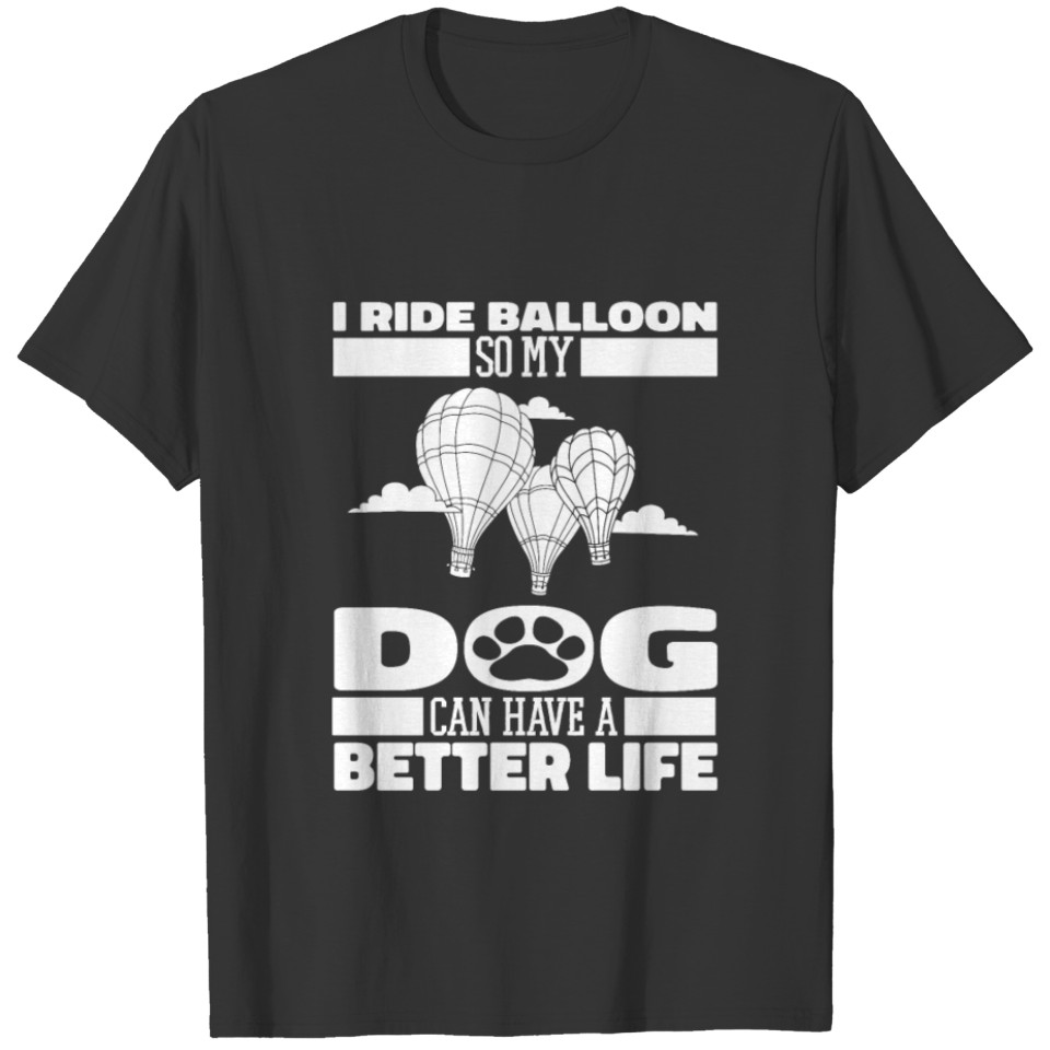 Hot Air Balloon Dog T Shirts