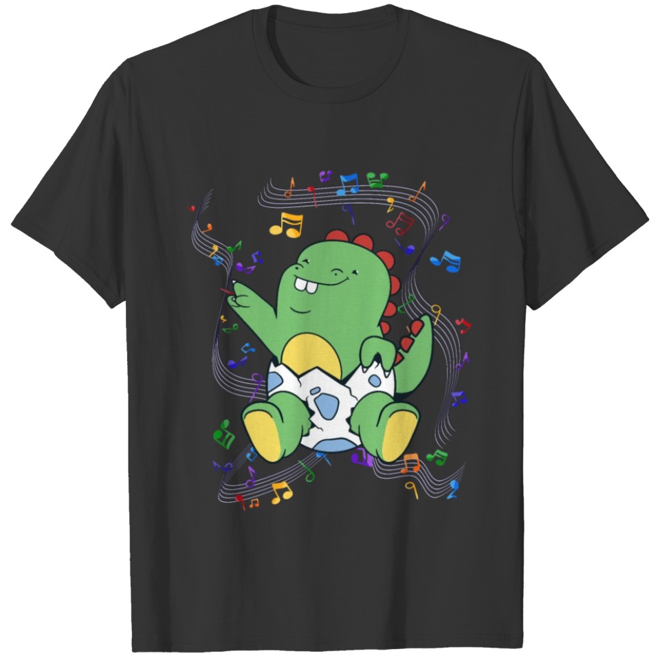Baby dino eggshell party music gift T Shirts
