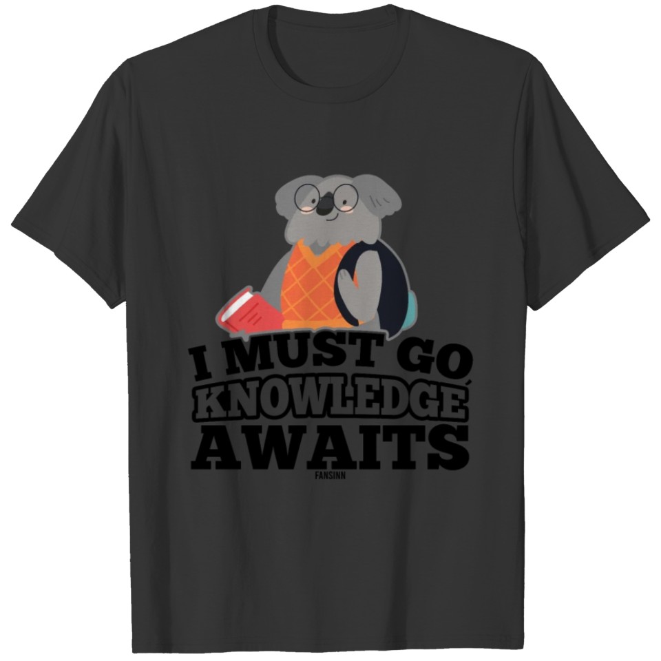 School Koala Nerd Student Learning T Shirts