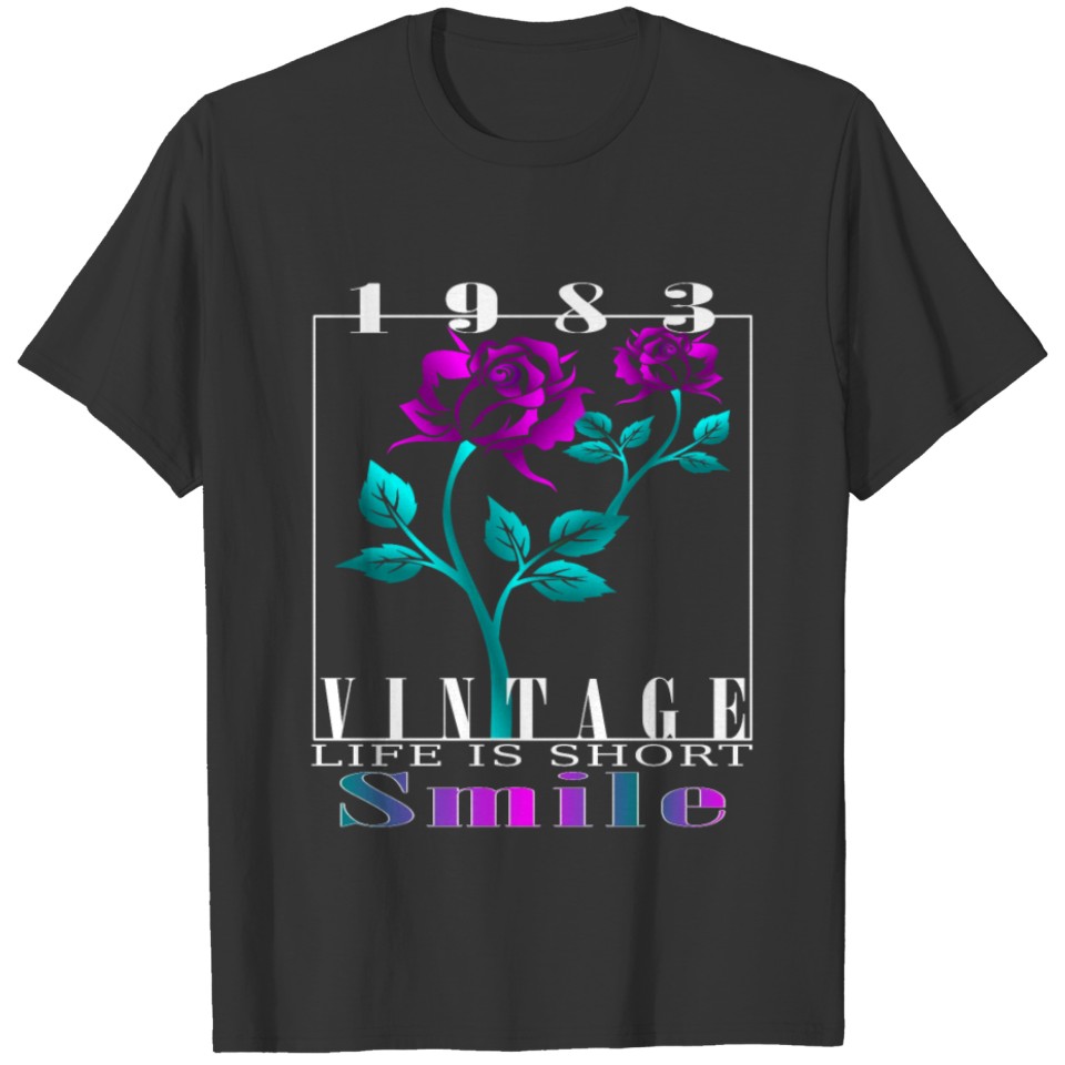 1983 Born Vintage Rose Gift T Shirts