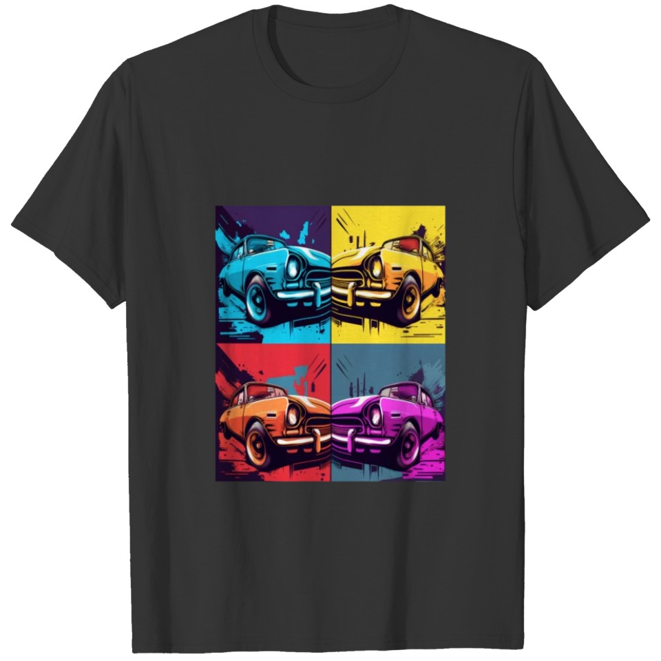 Retro Automobile Classic Car Fans Pop Art Style T Shirts