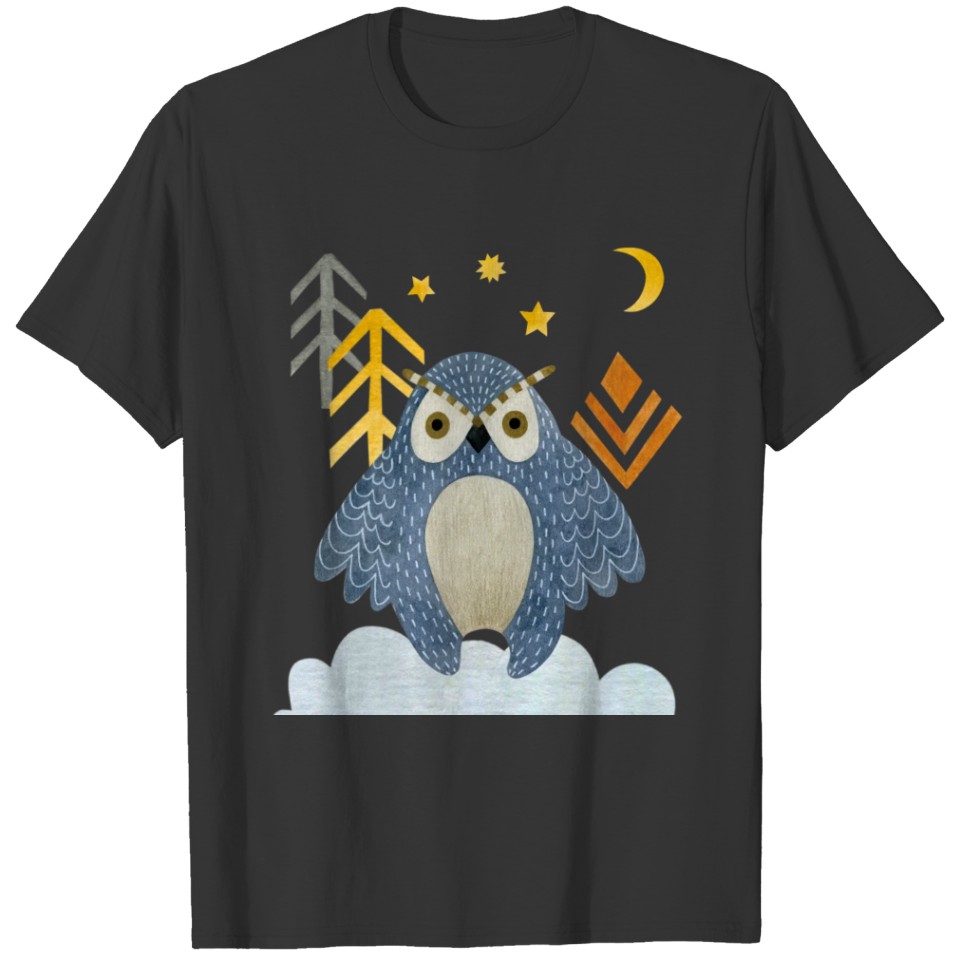 Blue night owl T Shirts