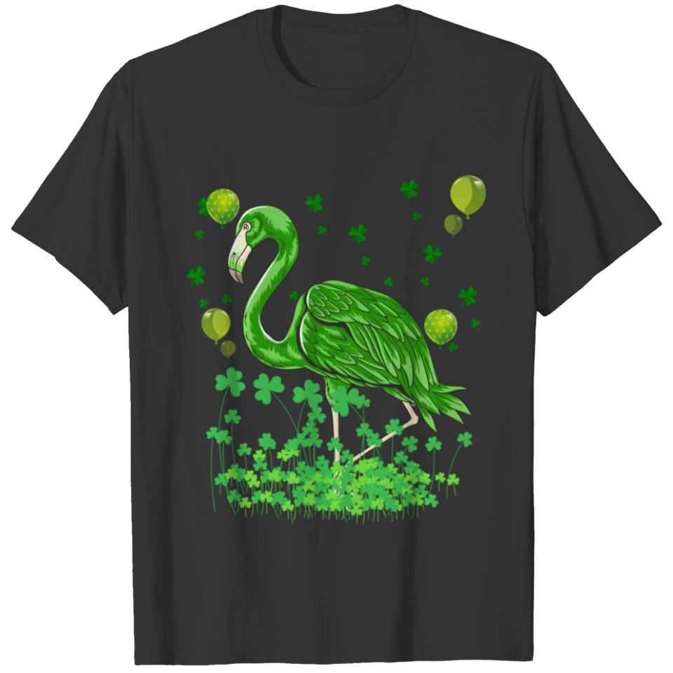 Flamingo Lovers Green Saint Patrick T Shirts