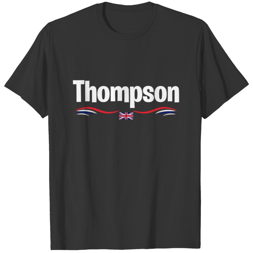 UK Flag Thompson England Men British Birthday Name T Shirts