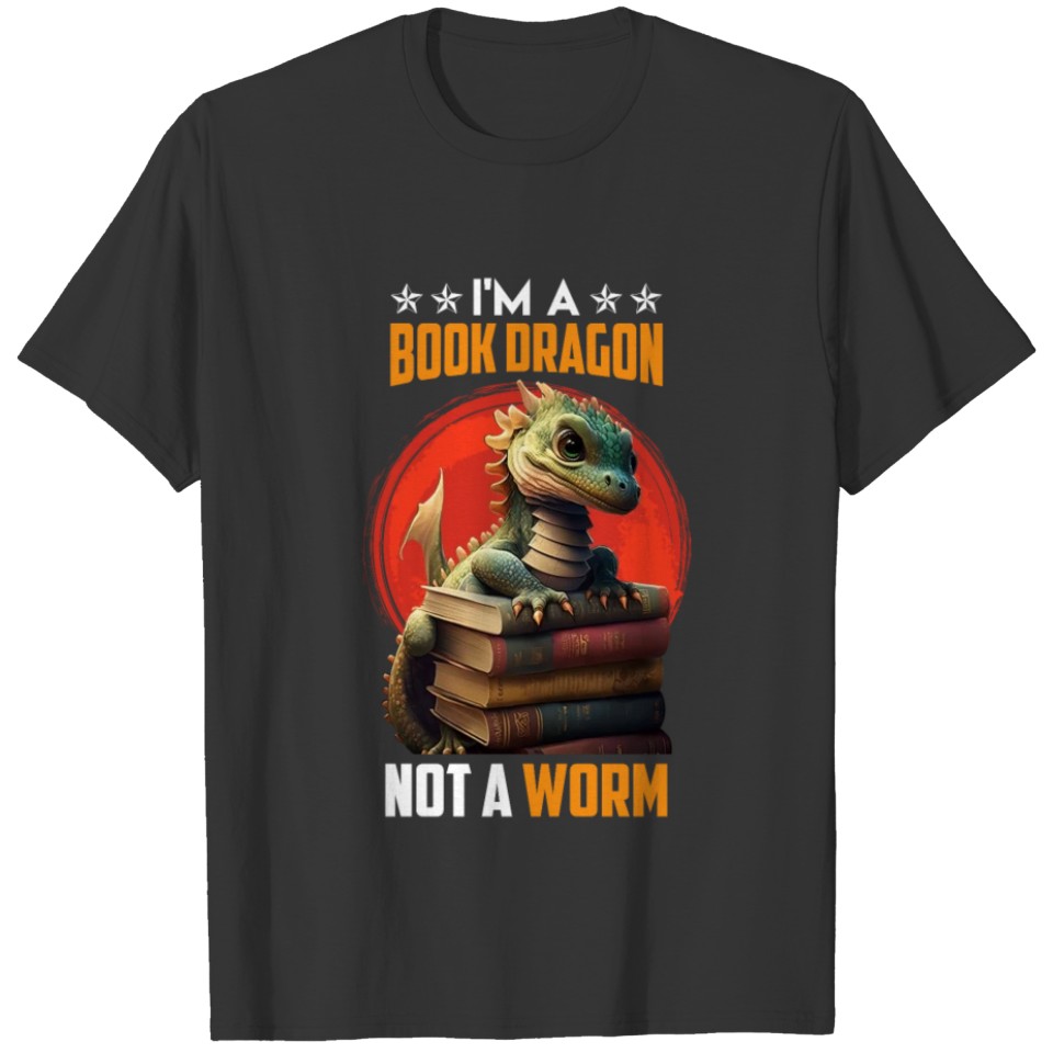 Book lover Book Dragon Reading friends bookworm T Shirts