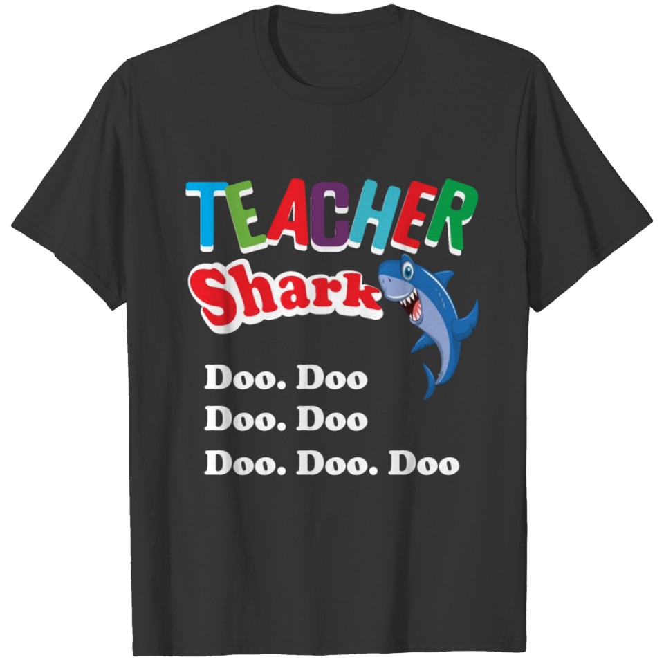 Teacher T Shirts Preschool Teacher Shark Funny