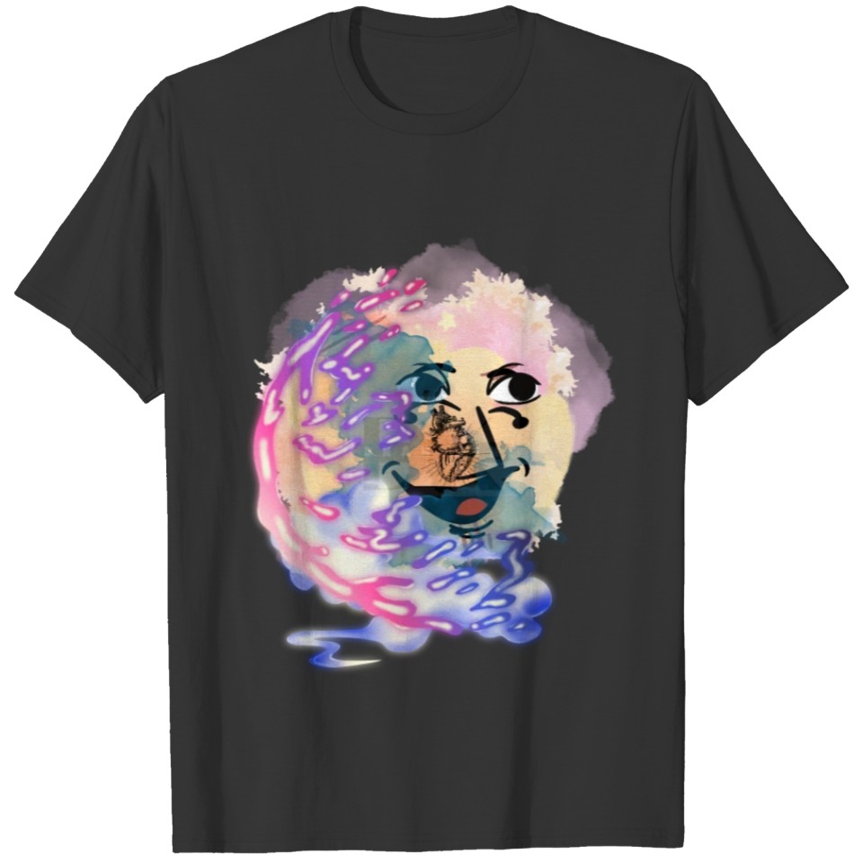 Two Face Smiling Abstract T Shirts