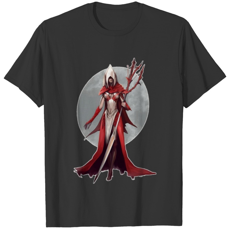Red and White Metal Maiden T Shirts