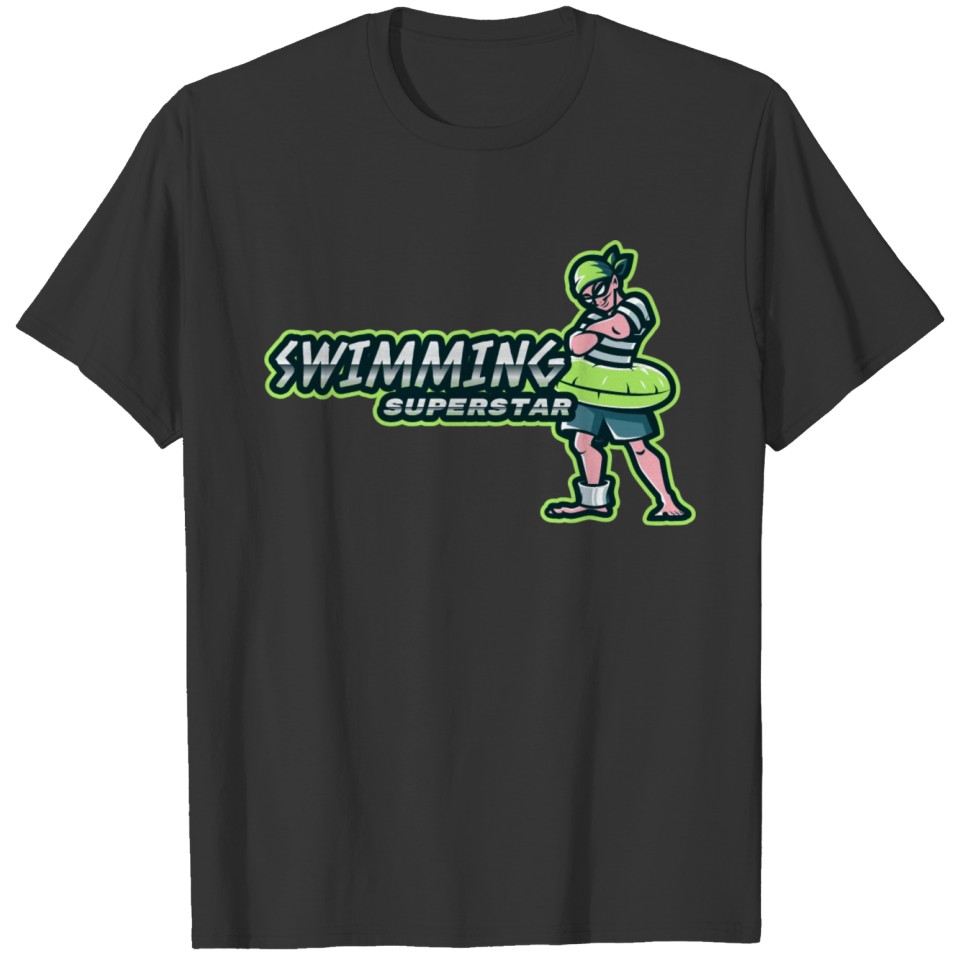 Swimming Superstar | Boy With Swim Ring T Shirts