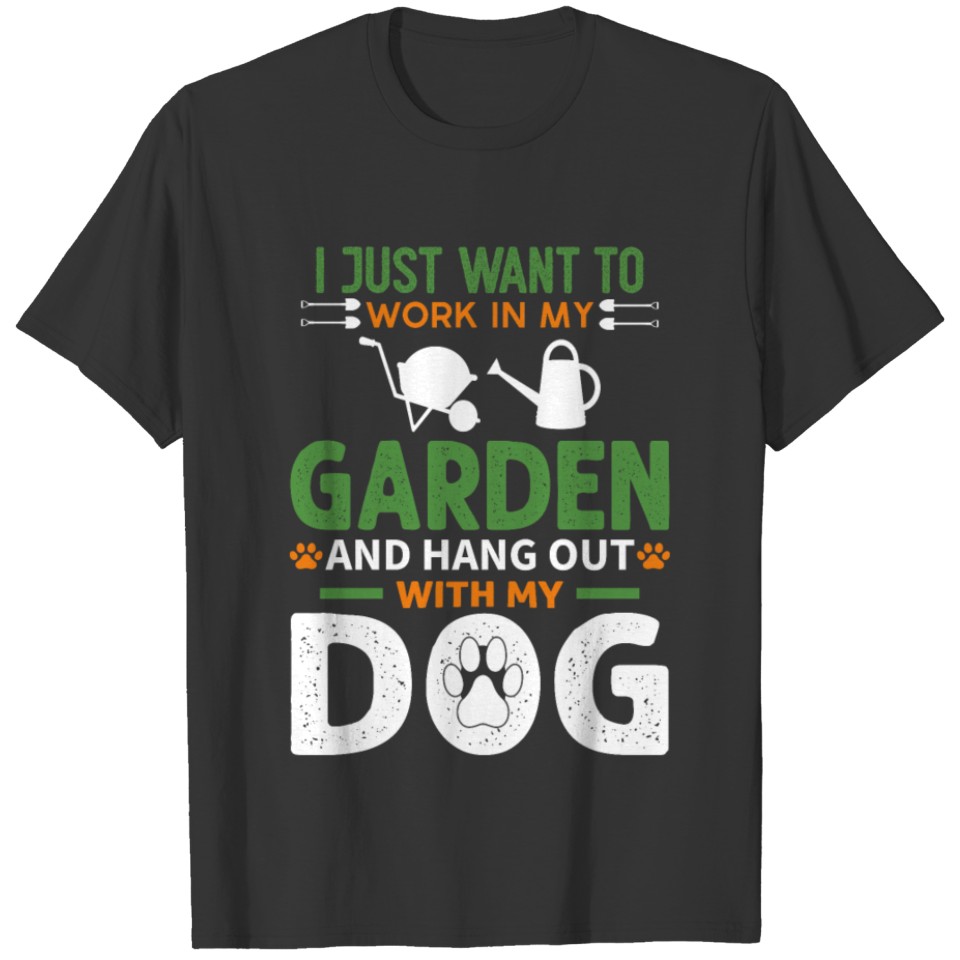 Funny Gardening Dog Lover Gardener Garden Plants T Shirts