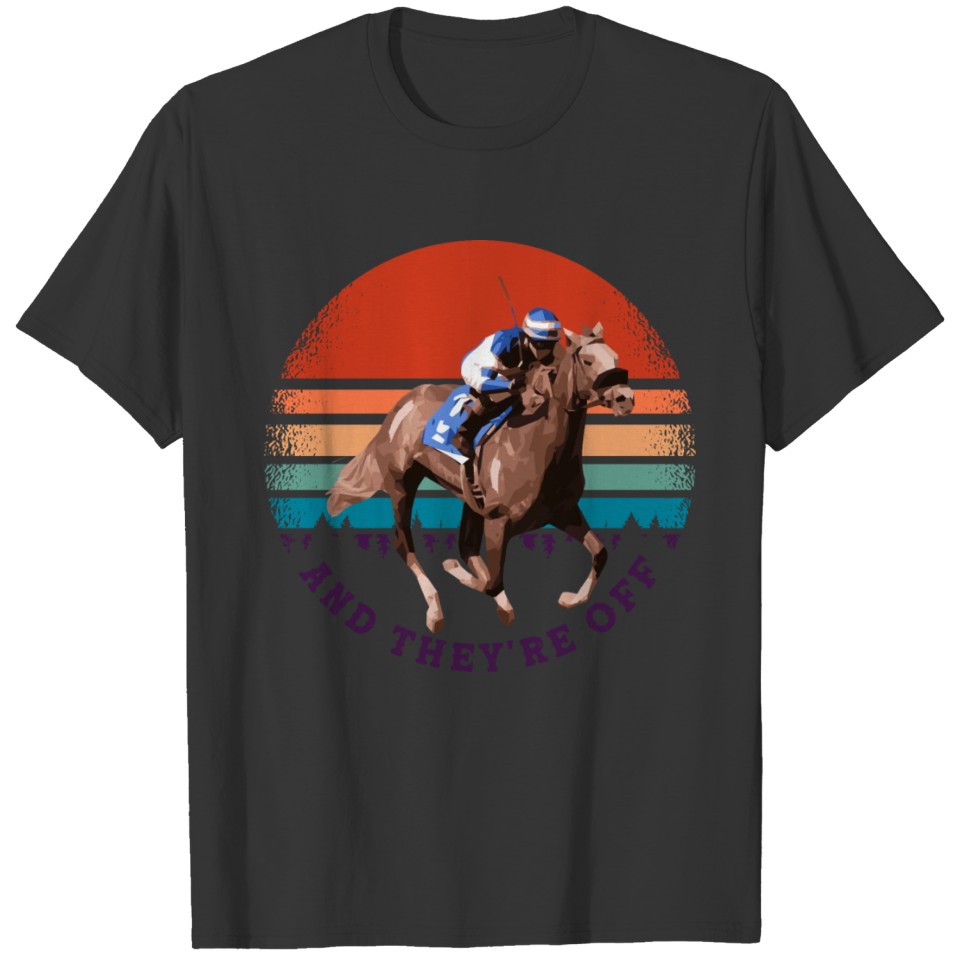 Funny Horse Racing T Shirts at Vintage Sunset And