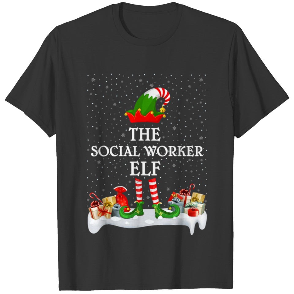 Family Matching Group Christmas The Social Worker T Shirts