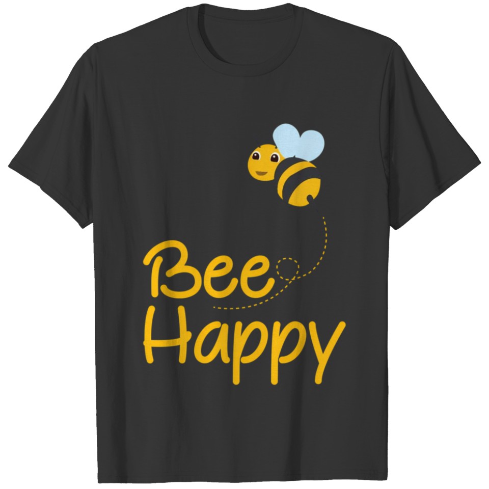 Bee Happy Bumble Bee T Shirts
