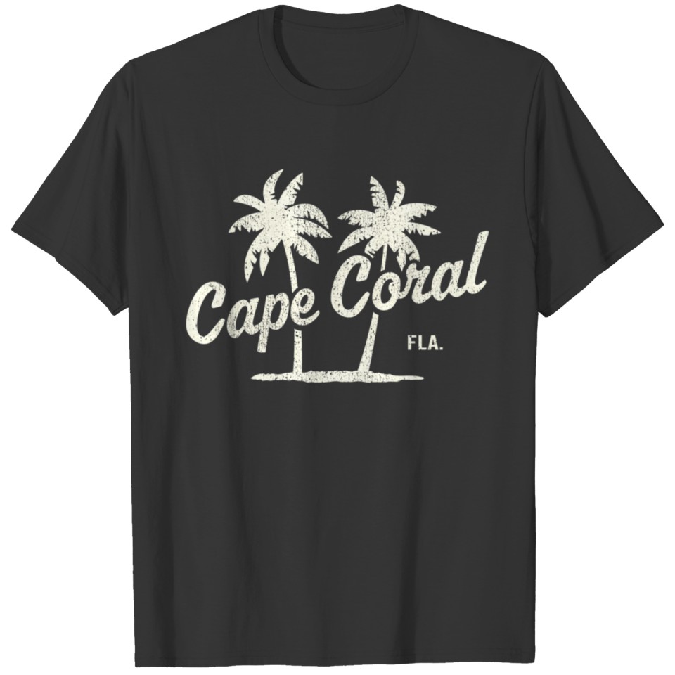 Cape Coral Florida 70S Palm Trees T Shirts
