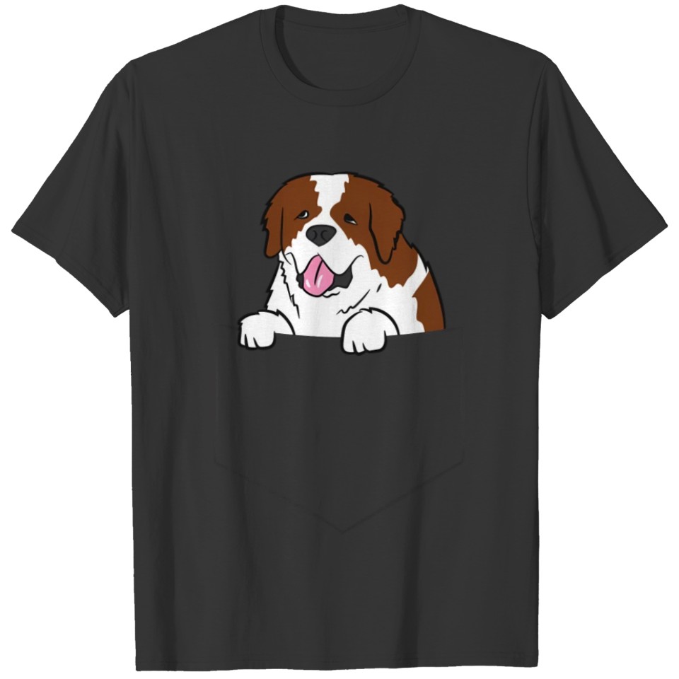 Saint Bernard In Pocket Dog In A Pocket Saint T Shirts