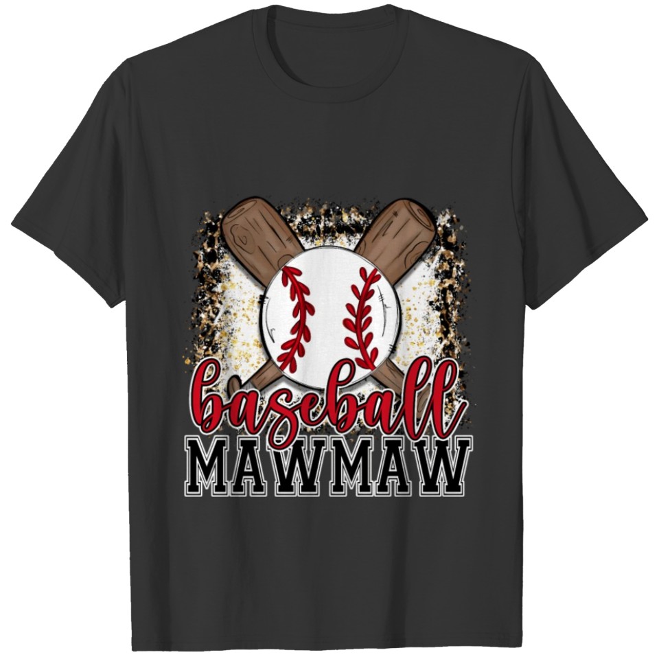 Baseball Mawmaw Leopard Baseball Family T Shirts