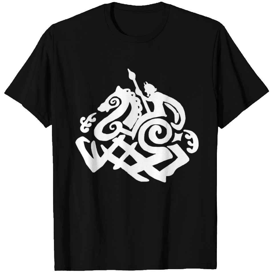 SLEIPNIR T-SHIRT MEN BLACK-WHITE