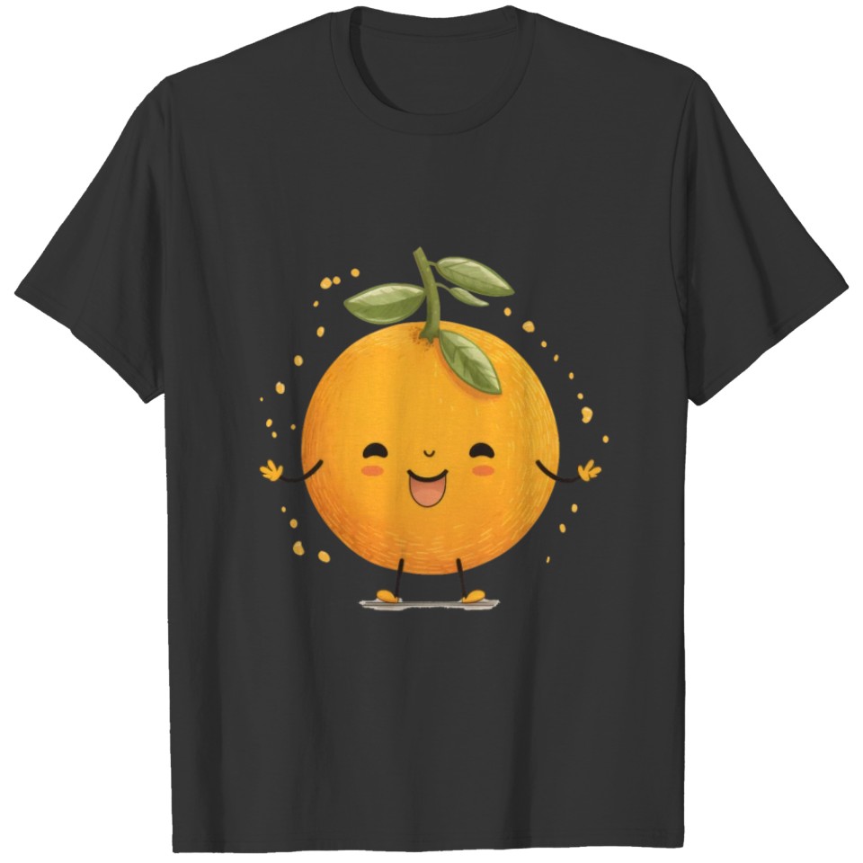 Cute Orange Fruit Baby Happy Love Fruitarian T Shirts