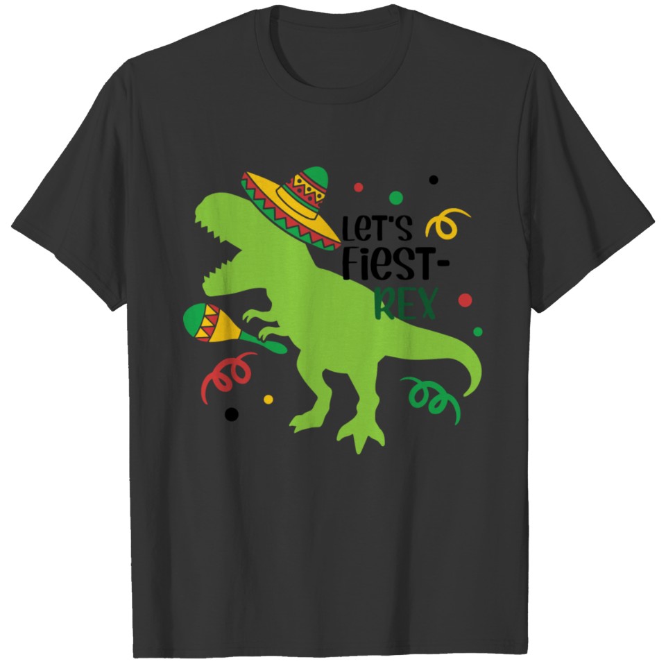 Cinco De Mayo Mexican Dinosaur Mustache Funny s T Shirts