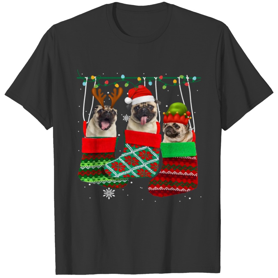 Pug Dog Dog Pug Christmas Socks Funny Xmas T Shirts