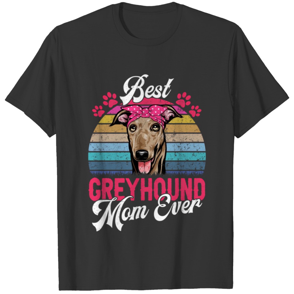Vintage Best Greyhound Mom T Shirts