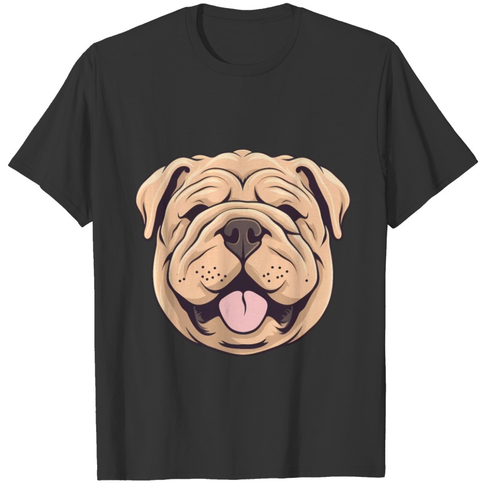 Shar Pei Dog Face Puppy Mom Or T Shirts