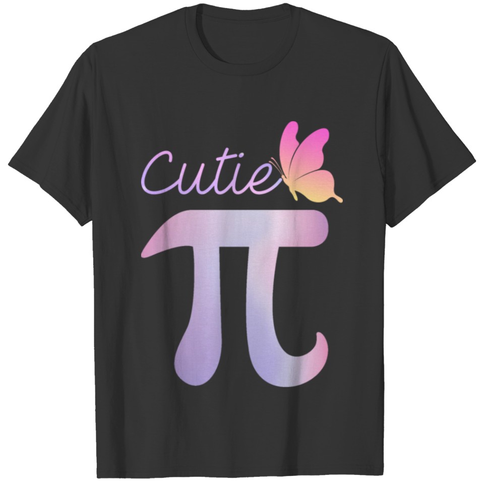 Pi Day Funny Cute Cutie Pi Pretty Math Butterfly T Shirts