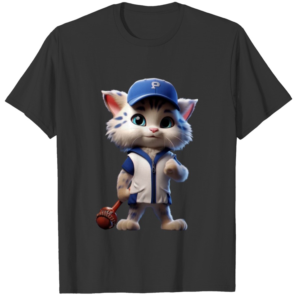 Sporty Cute Kitten Feline Sports Costume Decor Cat T Shirts