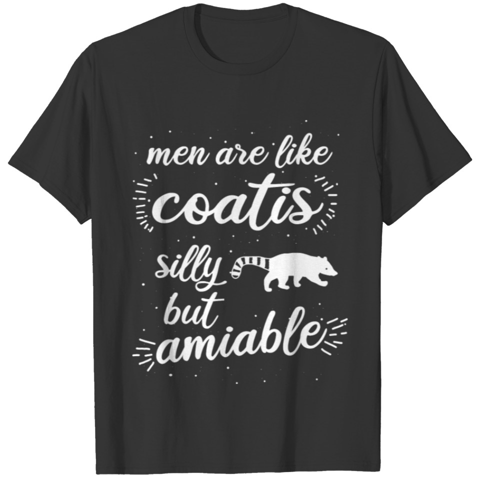 Men Coati Saying Wild Animal Illustration T Shirts