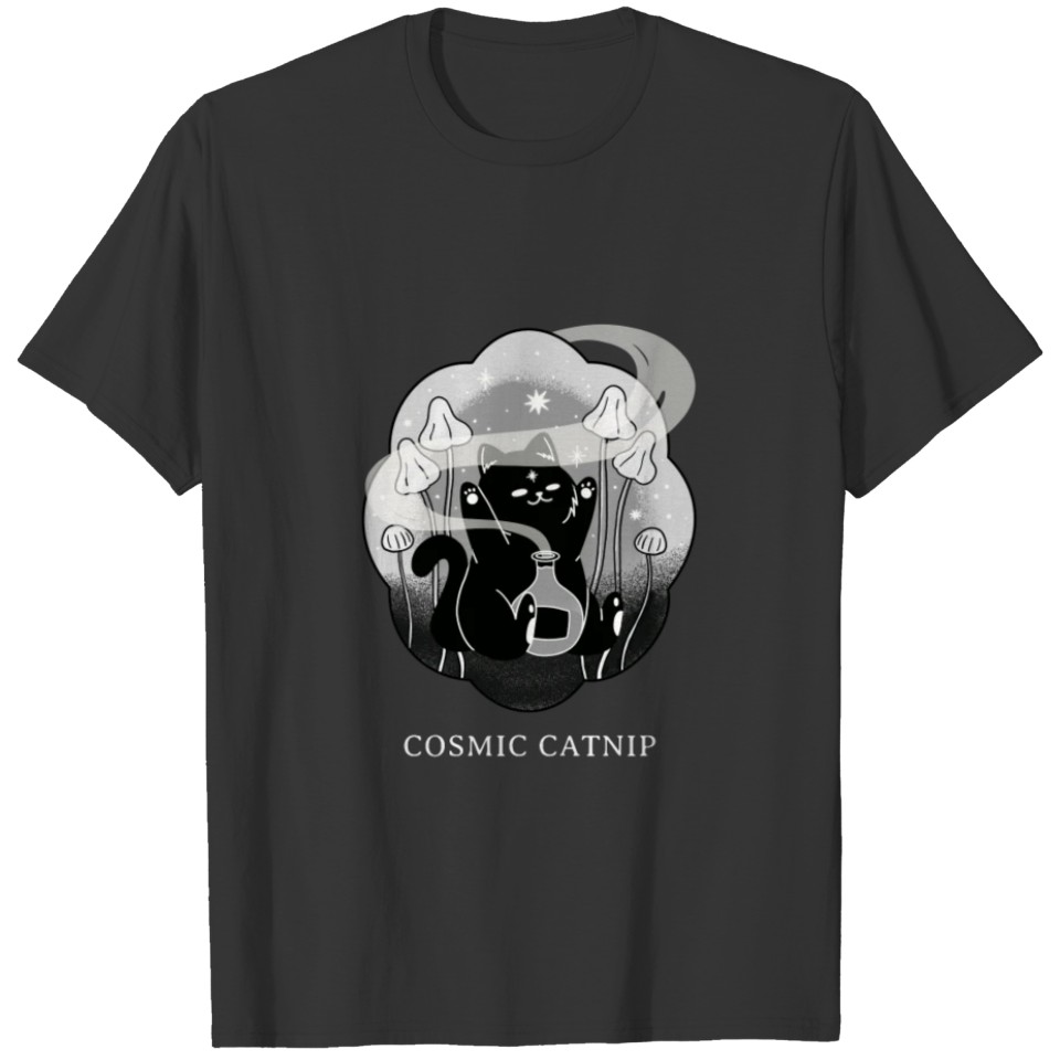 Trippy Cat T Shirts Potion Black