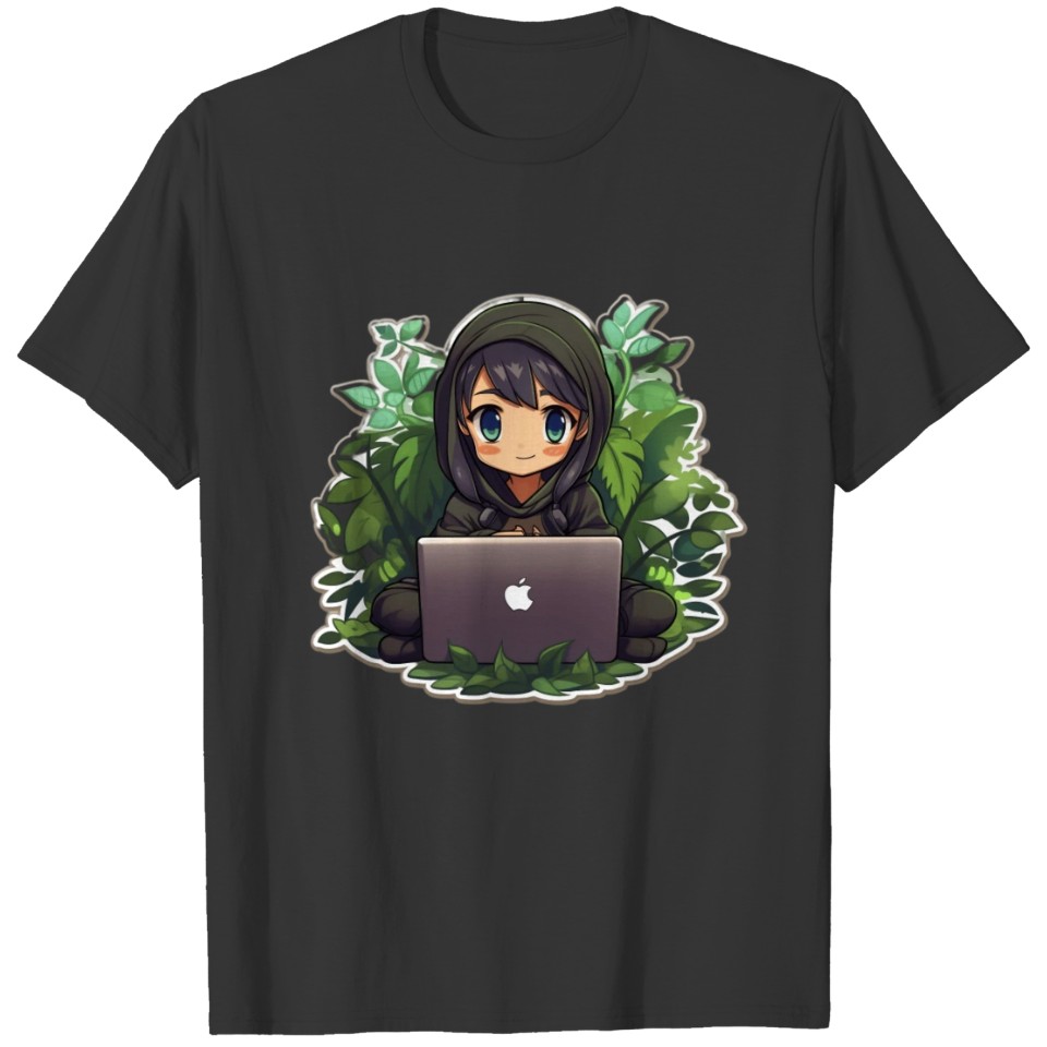 Ninja Girl Serenity Cute Cartoon Sticker T Shirts